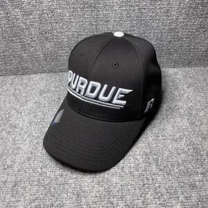 Purdue Boilermakers Hat Cap Fitted Mens Black College NCAA Sports Embroidered
